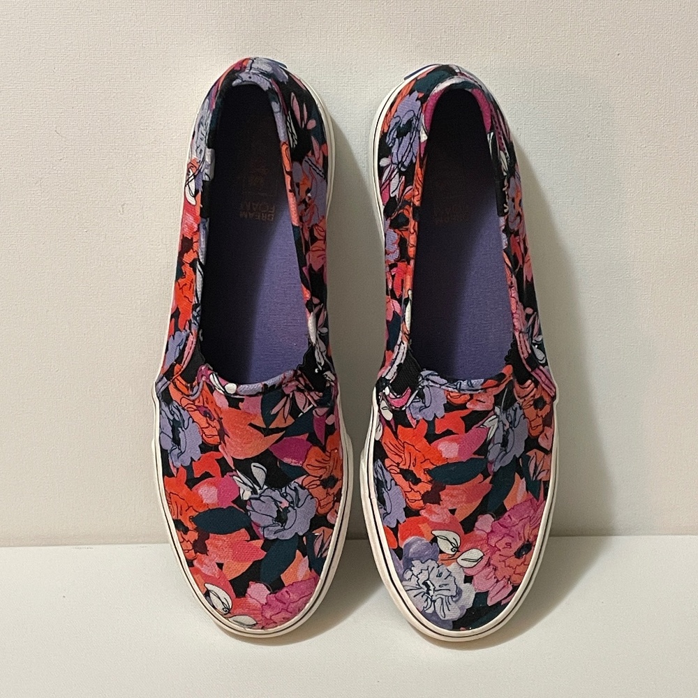 Women's Size 8 Keds Dream Foam Multi-Colored Floral Slip-On Sneakers